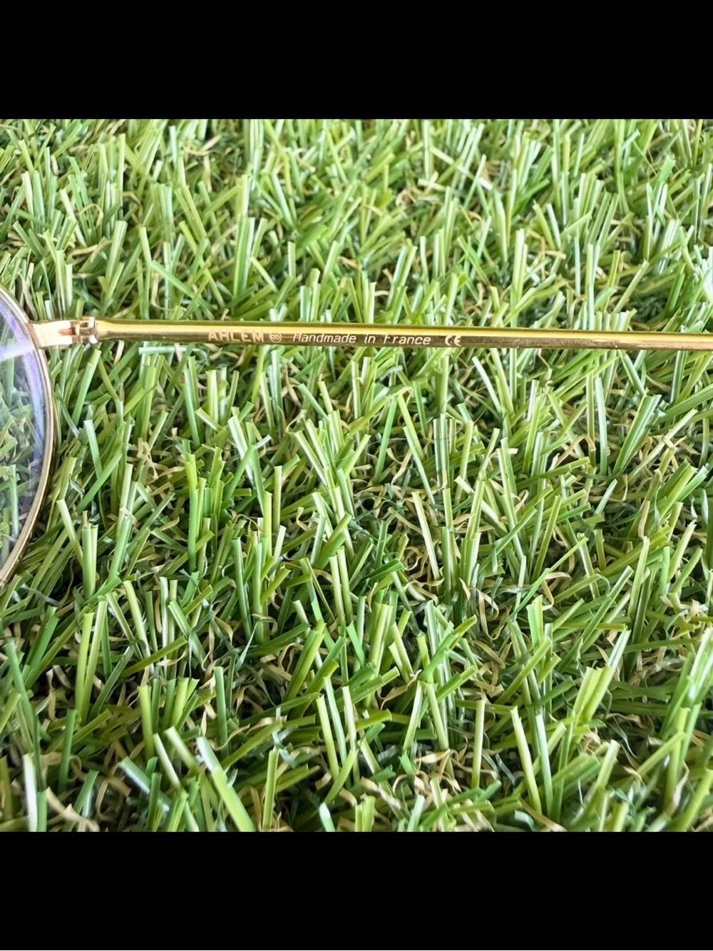 AHLEM Monge Eyeglasses Frame Champagne Gold 22k Electroplated Handmade France